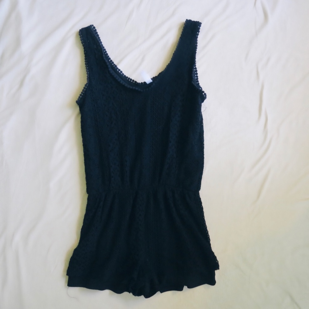 Black Lace Romper
